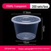 Glacier Thickened Transparent Disposable Food Containers with Lids