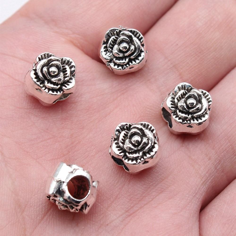 Makroporöse Großlochperlen Lose Spacer Zubehörteile Paar Schmuck Bulk Mode Kunstbedarf