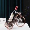 Vintage Bicycle-Shaped Wine Holder with Glass Storage-Sturdy Iron Construction,Polished Finish,Holds 1 Wine Bottle & 2 Glasses-Decorative Serving Cart