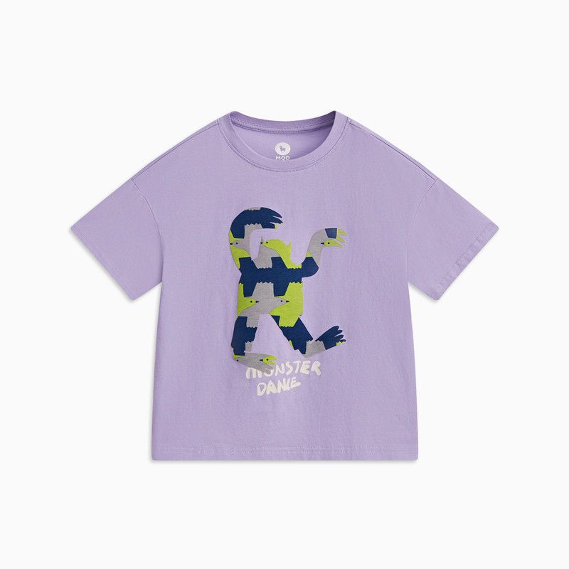 [Monster Series] MQD Children's Clothing Boy's Short-Sleeved T-shirt 24 Summer New Arrival Kids Tops Girl Baby Summer Clothing