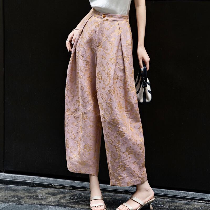 Lancer 2026 Summer Elegant Linen Wide-Leg Pants L