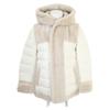 1piu1uguale3 xEMMETI MRB536 MOUNTON SHORT WRAPHOODED COAT Mouton switch down coat IV whiteUsed
