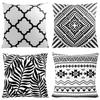 Versatile Black And White Geometric Cushion Cover For Effortless Home Styling