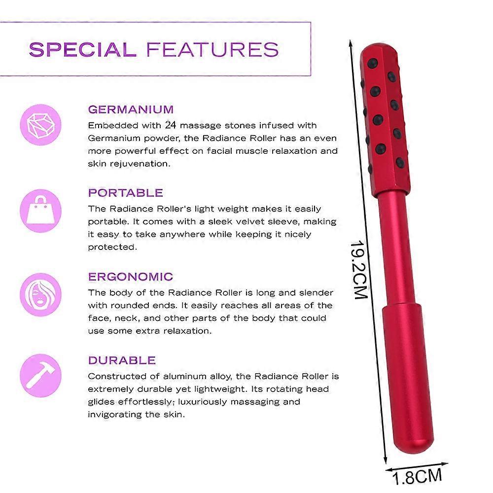 Facial massage beauty stick, germanium stone lifting facial massage beauty roller
