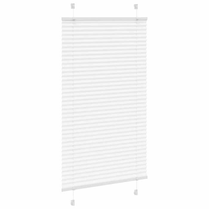 VidaXL Store plissé blanc 75x100 cm largeur du tissu 74,4 cm polyester, store plissé de fenêtre, store accordéon, store 4015478