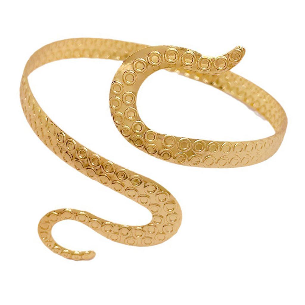 Elegant Arm Bracelet Vintage Coiled Snake Upper Arm Cuff Bracelet Girlfriend Gifts Upper Armband Female Arm Decoration