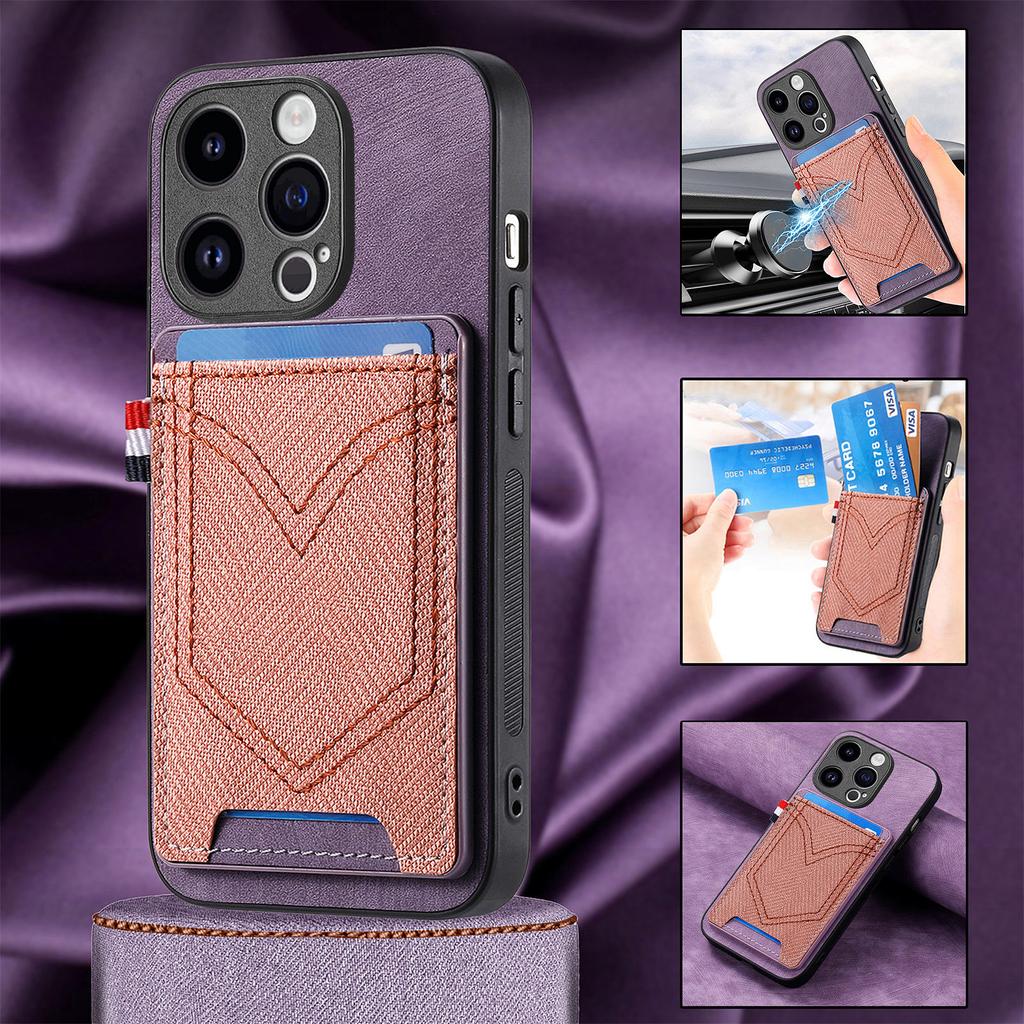 Denim Pattern Card Slot Leather Case for iPhone 15 14 Plus 13 12 11 Pro XSMax 8P 7P for Samsung S23 S22 S21 S20 Ultra Plus Note20Ultra A14 A54 A13 A53