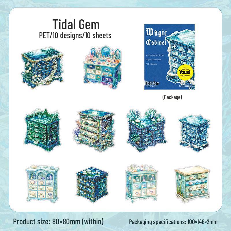 Magic Cabinet Series: Beautiful Day PET Scenery Stickers for Journals (6 Styles)