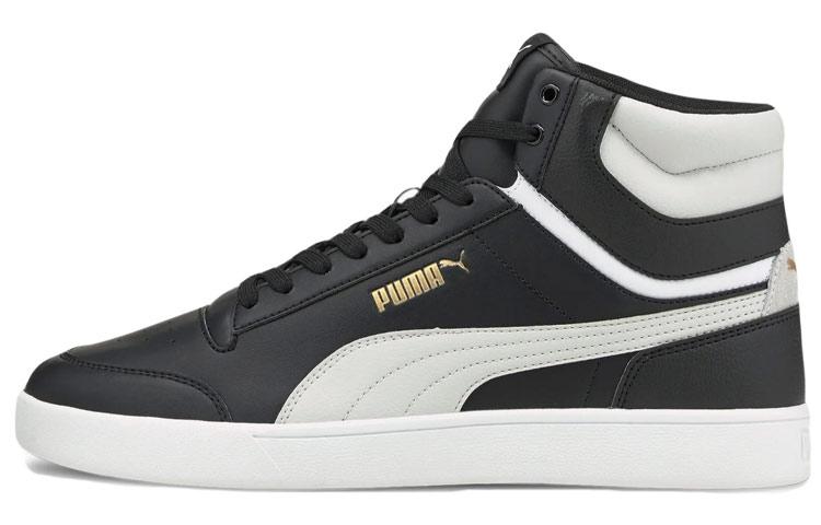 PUMA Shuffle Mid Black White 380748-02 38