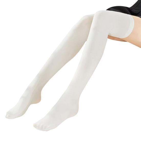 1 Pair Women Winter Knee Socks High-tube Anti-slip Great Elasticity Solid