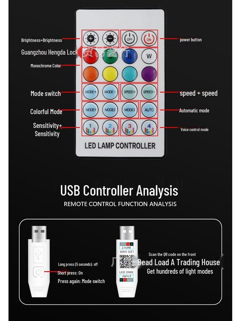 USB-Powered LED Ambient Light for Car Dashboard & Windshield - Color Flow Feature