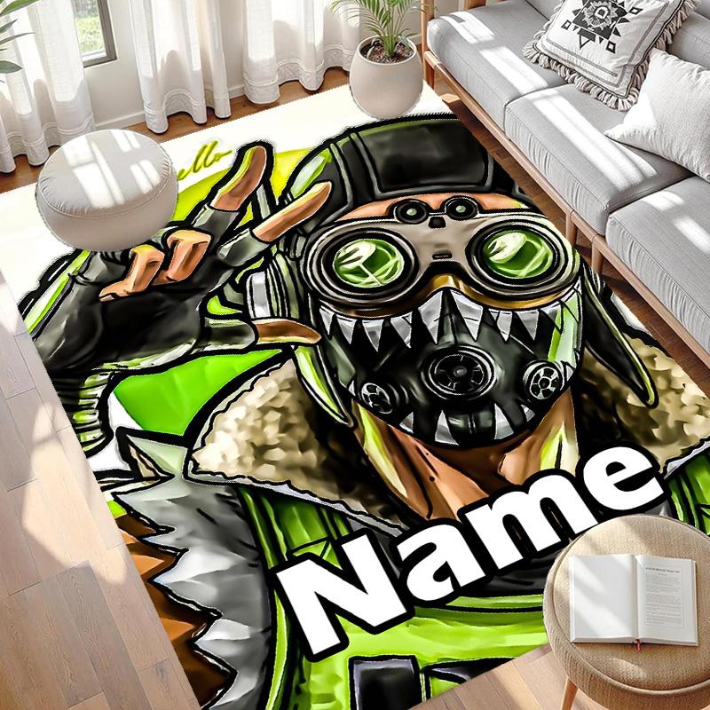 Custom Name Personalized Apex Legends Print Carpet, Versatile Home Decor Rug, for Playroom, Apartment, Balcony, Entryway, Hallway Gift