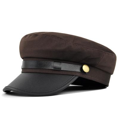 Schiebermütze Vintage Marineblaue Mütze Britischer Stil Melone Flache Schirmmützen Warme Entenschnabelmütze Herbst Winter Hut Damen Herren