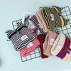 Striped Cat Ear Knit Wool Hat: Autumn/Winter Fashion for Couples