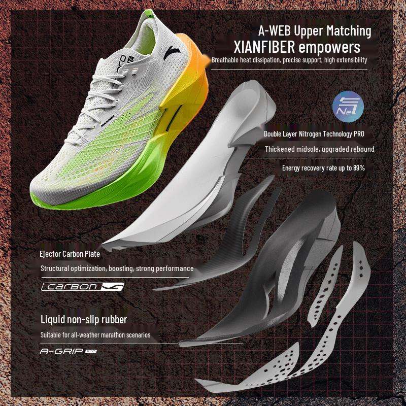 

ANTA C202 6 PRO Men s Marathon Carbon Plate Running Shoes 9