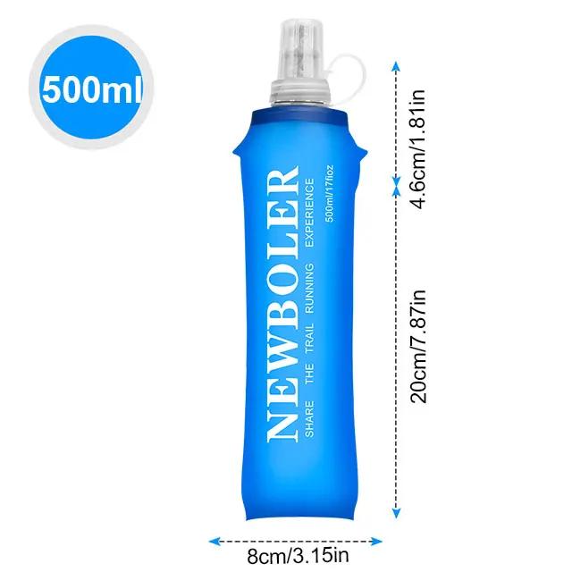 Outdoor Silicone Water Bottle150/250/500/750ml Foldable Portable Water Bottle Suitable for Running Hiking Cycling Mountaineering