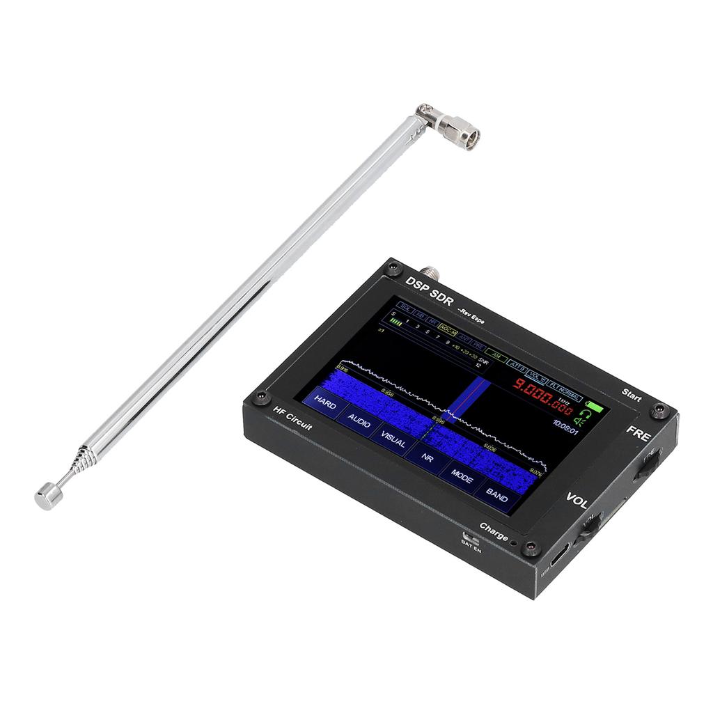 SDR-Empfänger Funkradio DSP 3,5-Zoll-Touchscreen Registriert 50 kHz-2 GHz Ultradünne Antenne