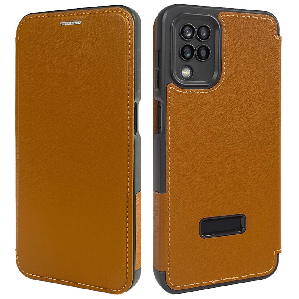 

Магнитный чехол для Samsung Galaxy A12 из экологичной кожи RPET, сертифицированный GRS Orange