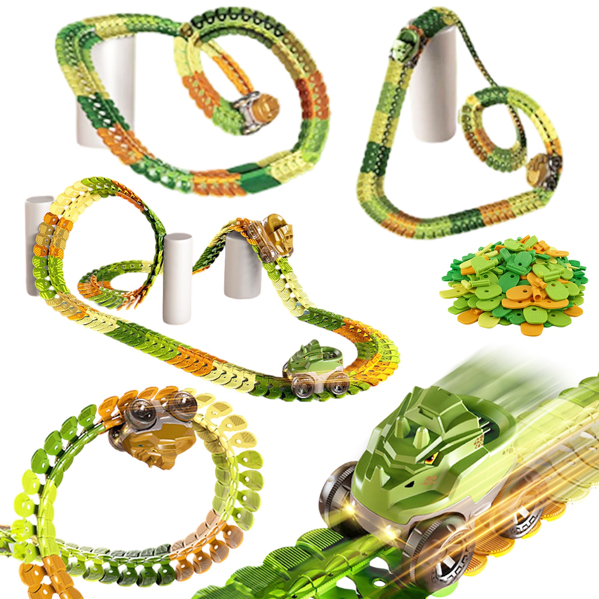 

[Доступна подарункова упаковка MRG] Збірка іграшкової залізничної машинки Навчальна іграшка Динозавр 3D-пазл Залізнична машинка Мініатюрна машинка для хлопчиків та дітей, Електрична конструкція