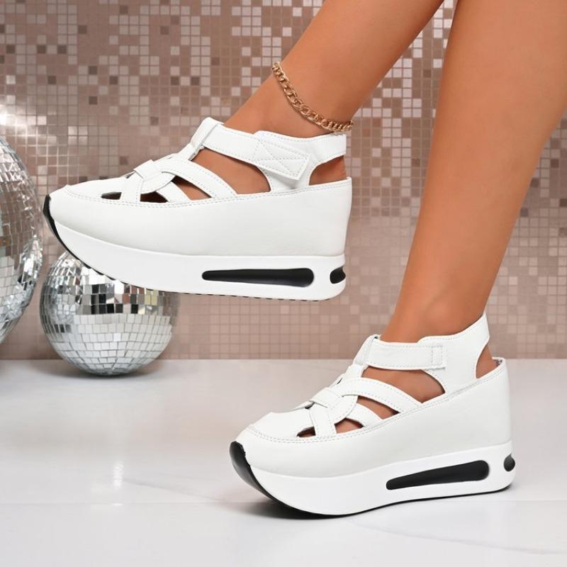 Large Size Platform Sports Sandals Women's Summer New One-word Belt Light Sports Shoes Women