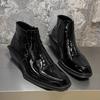 Fashion Stylish Casual Leather Mens Ankle Boots High Top Leather Shoes Fashion Business Casual Shoes New Arrival Male Chelsea Footwear