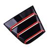 Black+Red Rear Side Window Shutter Louver Cover Trim For Dodge Charger 2011-2021