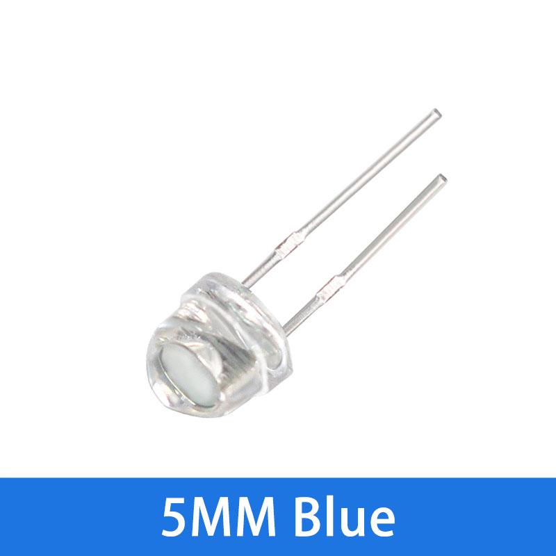 

100 шт. 5 мм солом яний капелюх світлодіод супер яскравий білий/червоний/жовтий/зелений/синій світлодіоди лампи лампи DIY електронний комплект синій
