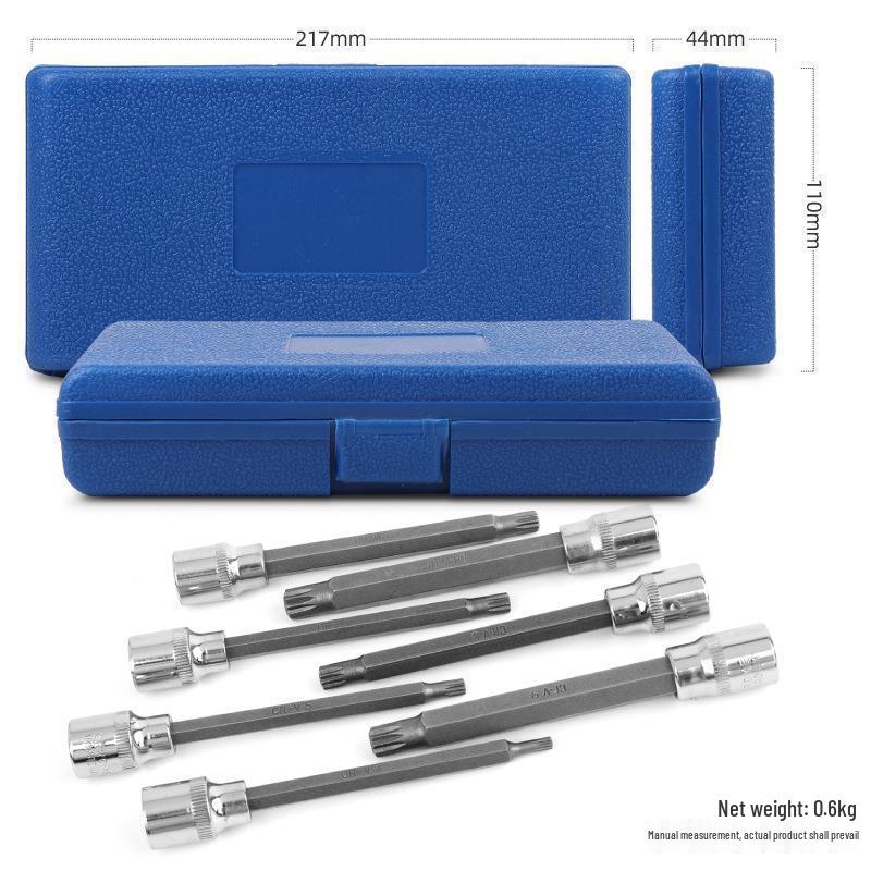 20-Piece Hex Socket Screwdriver Set with Extended Bits and Hex Wrench