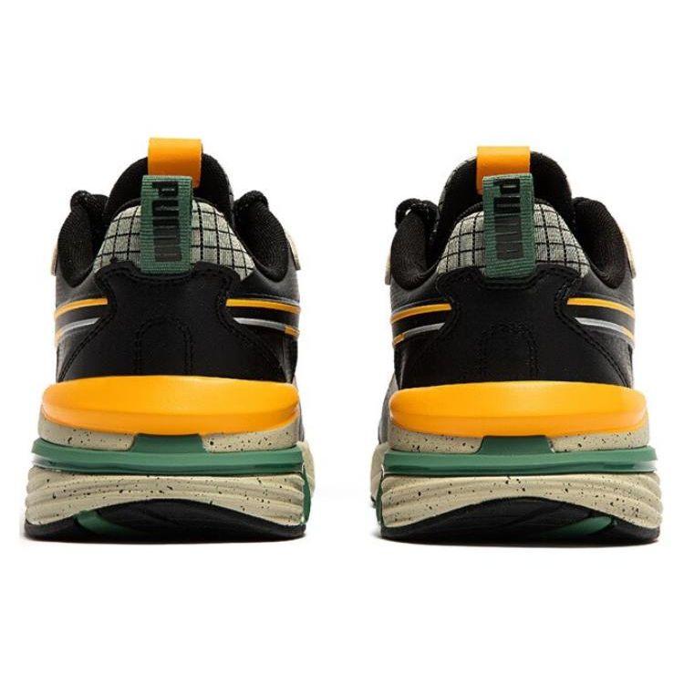 Puma Supertec Open Road Fabric Synthetic Leather Retro Low-Top Lifestyle Sneakers Unisex sneakers Black Yellow 386482-01