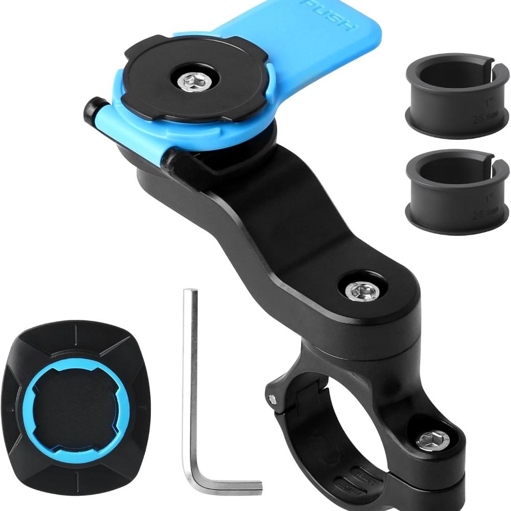 

Универсальное крепление на руль, совместимое с Quad Lock для мотоциклов, антивибрационное, съемное и водонепроницаемое, совместимое с iPhone, Huawei, Xiaomi синий