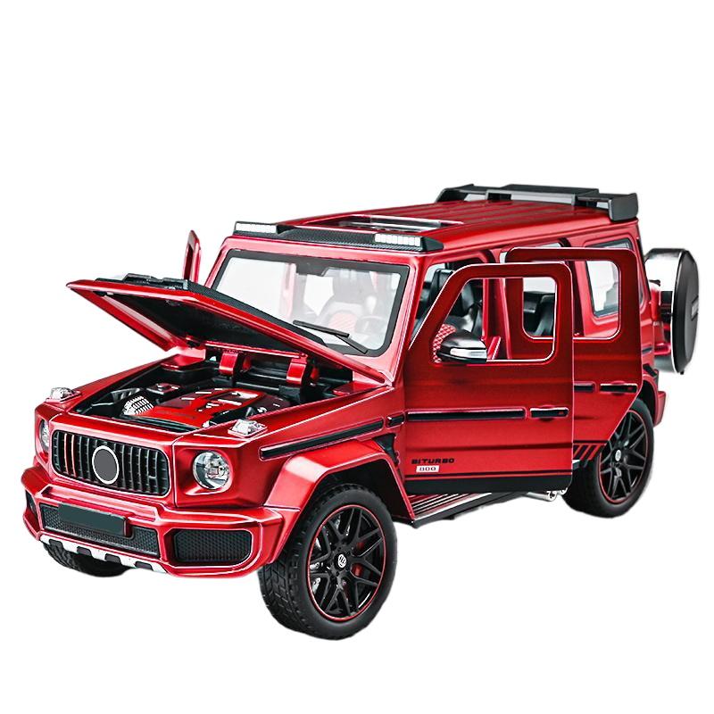 

1/24 Mercedes Benz G800 Позашляховик Diecast Модель Автомобіль зі сплаву Металевий Автомобіль DIY Настільні Дисплеї Домашні Модні Іграшки Прикраси Звук і Світло червоний