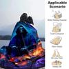 1pc Skeleton Printing Lightweight Flannel Blanket, Comfortable and Warm Blanket, for Camping Sofa Bed and Couch Office, in All Seasons
