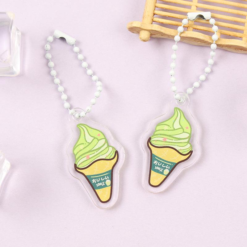 Korean Style Cartoon Drink Bottle Acrylic Keychain - Fun Pendant for Students