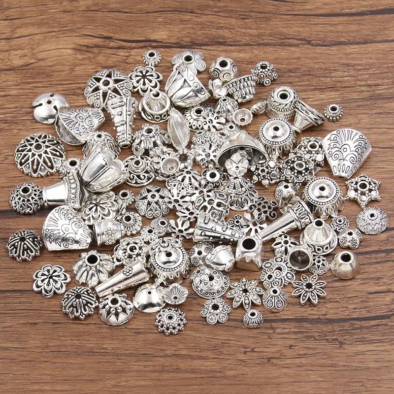 

Антикварные серебряные разделительные бусины в виде цветков: Многостильный, полый дизайн для браслетов и ожерелий DIY