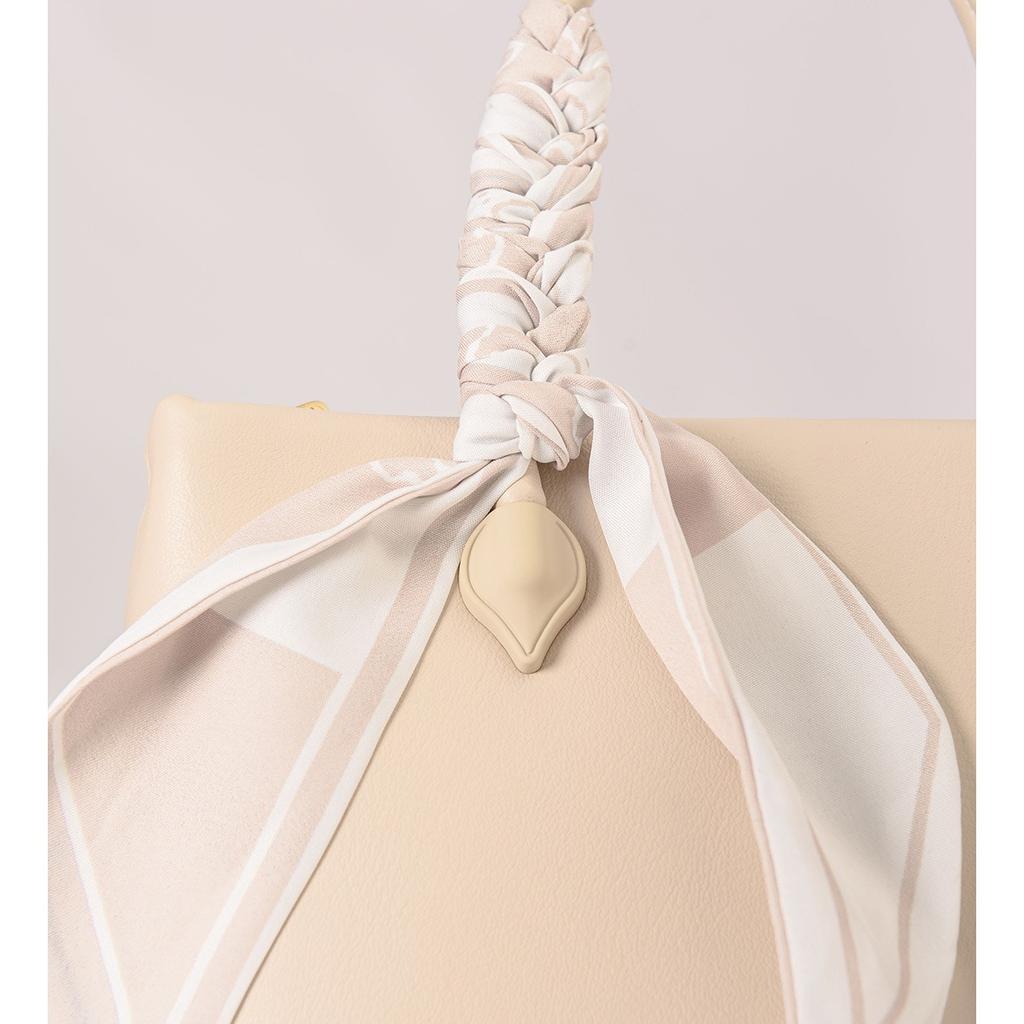 Spring and Summer Tote Bag, Crossbody Bag, Simple and High-quality Silk Scarf, Soft Leather Bucket Bag, Red Wedding Bag