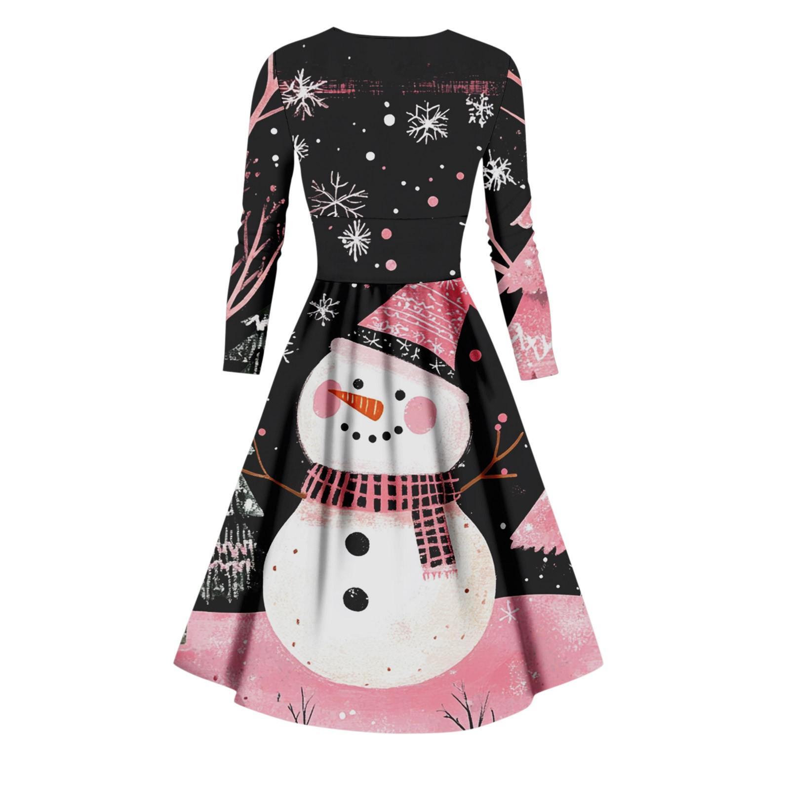 Женское повседневное и модное сексуальное платье с v-образным вырезом и длинными рукавами — фото 5