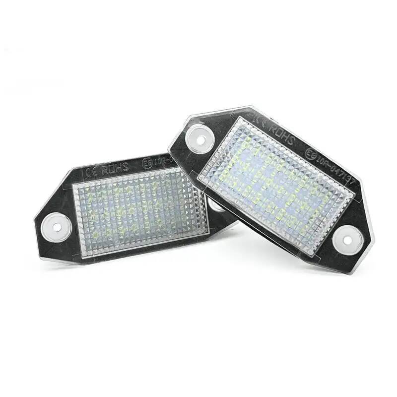 2Pcs White LED License Plate Light For Ford Mondeo MK3 2000 2001 2002 2003 2004 2005 2006 2007 Number Plate Lamp