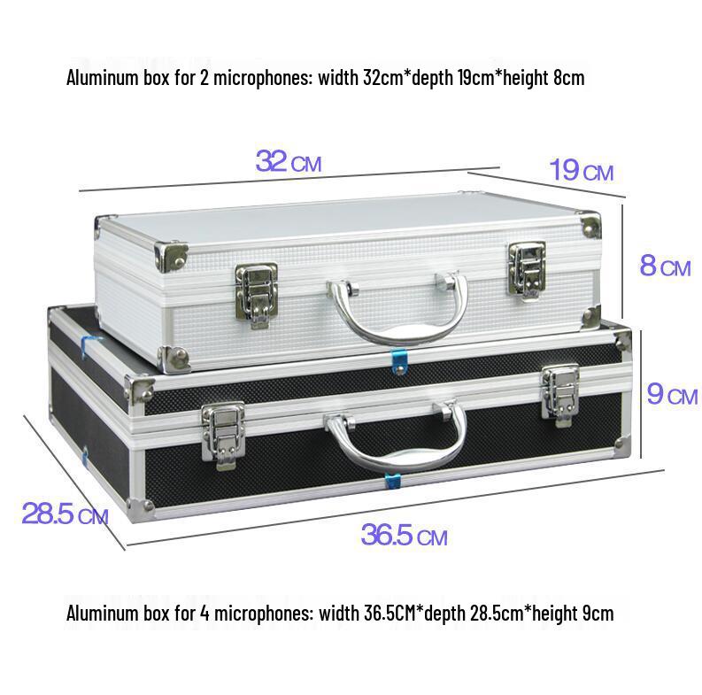 KTV Shockproof Aluminum Handheld Microphone Storage Case