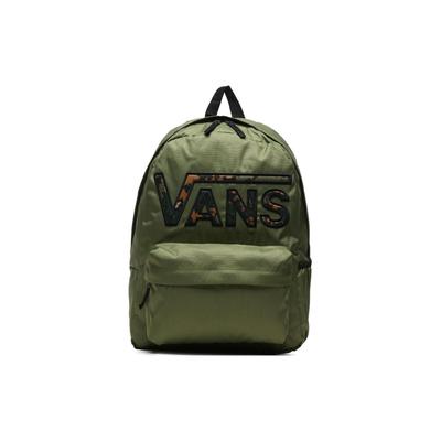 Solid Color Fashion Versatile Logo Zipper Closure Fabric Backpack Women Backpacks Green VN0A3UI8ZBF1