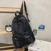 Backpack for Women Men Multi-pocket Shoulder Bag Denim Solid Retro Rucksack Daypack Travel Gym Bag