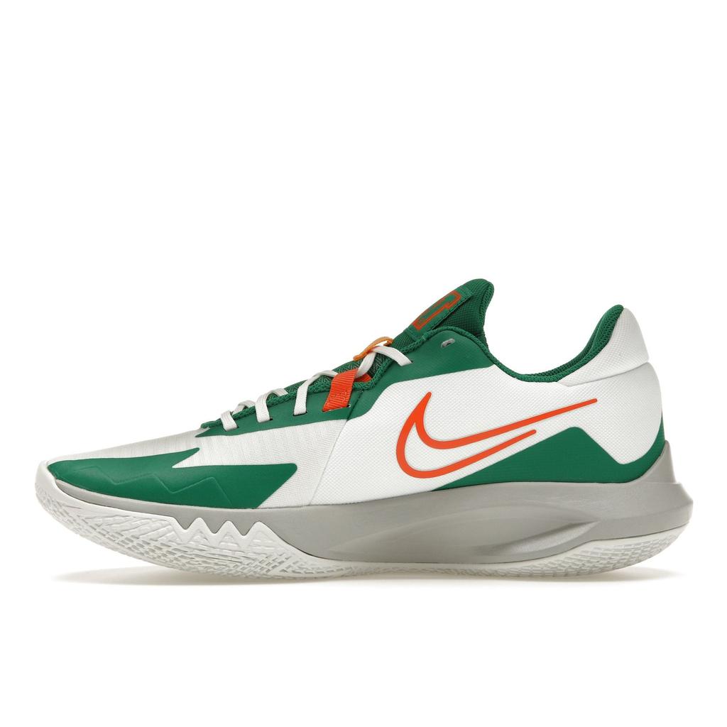 Nike Scarpe da Basket Precision 6 Bianco Malachite Quadrante Solare Arancio Sicurezza Uomo DD9535-103