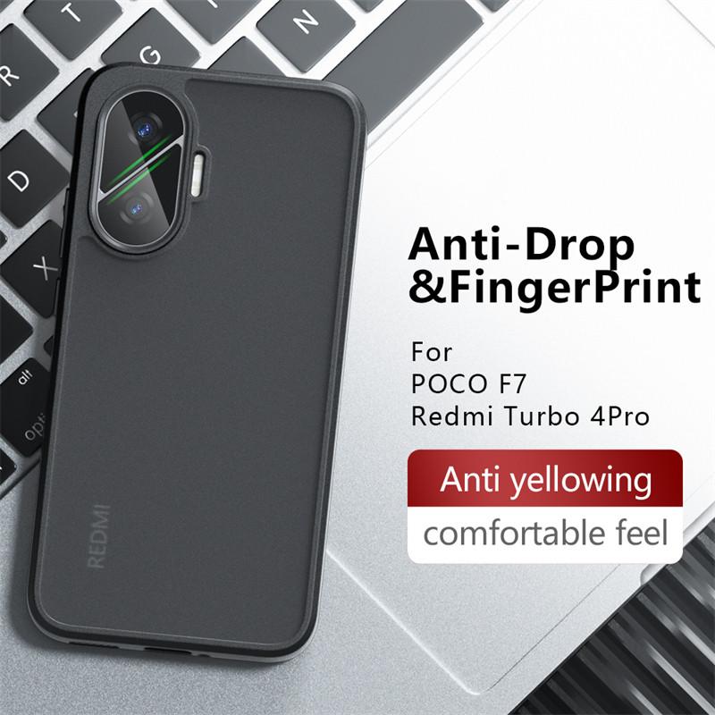 Translucent Matte Case For Xiaomi Redmi Turbo 4 Pro Matte Back Cover Redmi Turbo 4 Pro Case For Redmi Turbo 4 Pro Case 6.83 inch