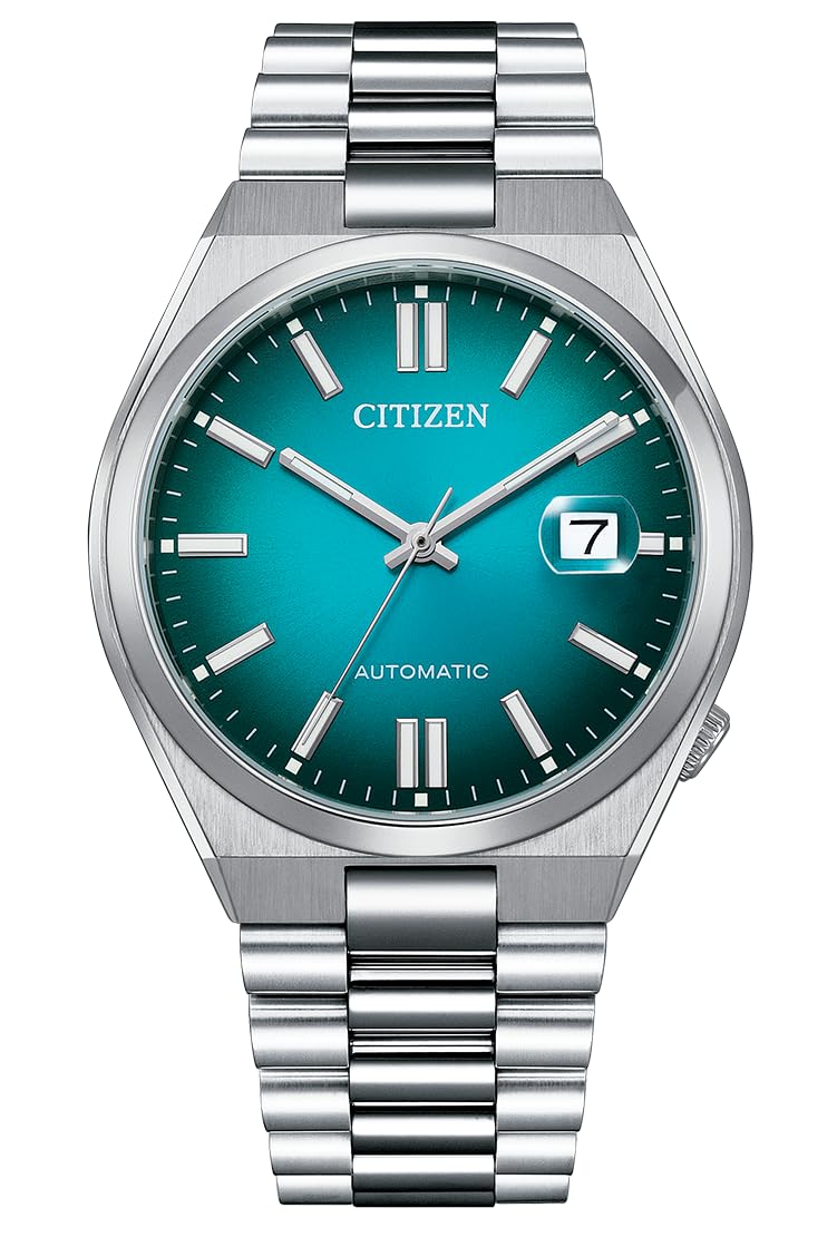 

CITIZEN Tsuyosa Mechanical Sapphire Crystal Gradient Sunray Teal Watch NJ0151-88X, Teal, Bracelet.