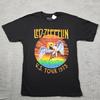 Led Zeppelin SHIRT ADULT US Tour '75 S LARGE L BLACK CONCERT MUSIC ROCK MENS NWT Unisex T-Shirt