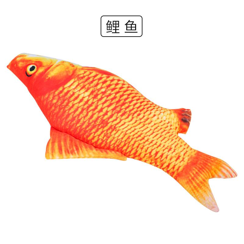 Simulated Large Plush Fish Cat Toy With Catnip For Cat Self Play Boredom Relieving