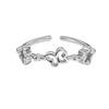 Ballettmädchen Schlichter Schlichter Ring Geometrischer Öffnungsring Modischer Persönlichkeits-Schlichter Kalter Stapelbarer Wind Zeigefingerring