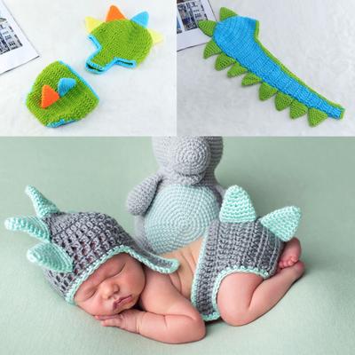 1 sada oblečení pro focení kojenců Kreslený design Měkký novorozenecký oblek pro fotografování novorozenců k narozeninám