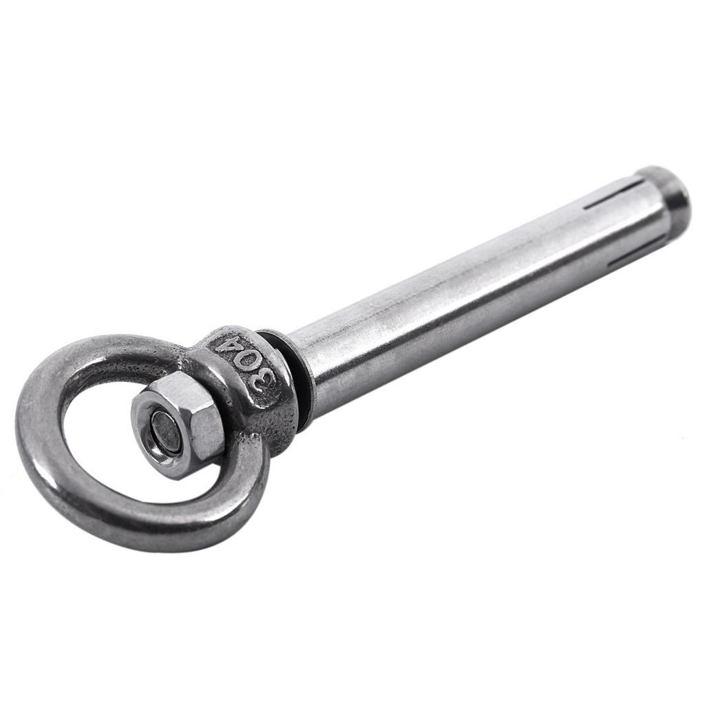A60z8pcs Stainless Steel Raw Style Shield Anchor Eye Bolts M6 X 82Mm,Silvermay