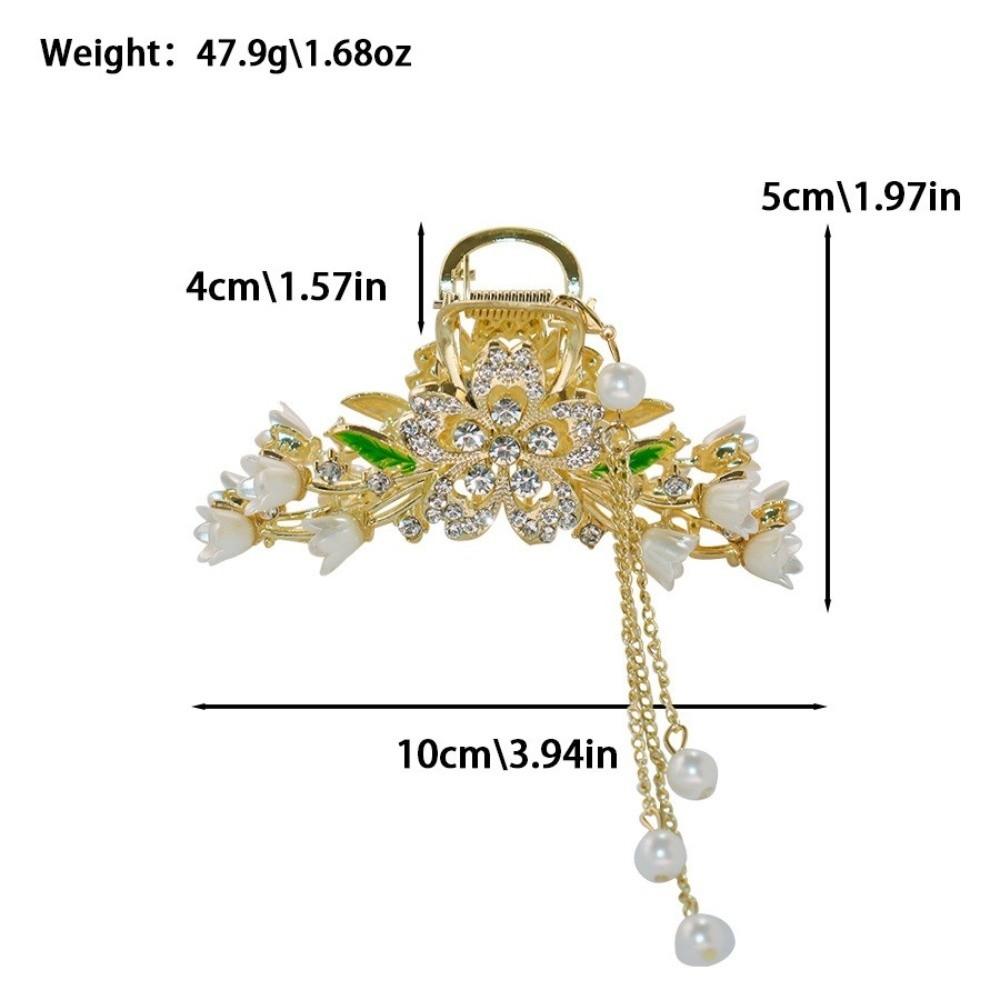 Metal Flower Hair Clips Advanced Hair Grab Fashion High Ponytail Holders  for Women Girls