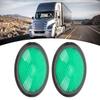 Qiilu Warning Reflector, 2 Pcs Universal Reflective Stickers Green Oval Warning Reflector for Car Motorcycle Truck